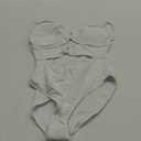 Eomenie One Piece Swimsuit for Women Ring Linked Monokini Sexy Bathing Suit Cutout Swim Suit (White) XL
