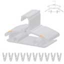 30 Pack Baby Clothes Hangers with 16 Clips, 11-15 inch Adjustable Kid Hanger, Multifunctional Children Hangers for Girl Boy Toddler Kids Child(White)