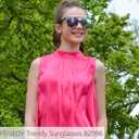 FEISEDY Sunglasses for Women Men, Fashion Mirrored Single Lens, Driving Beach Sunnies UV400 Shades B2996