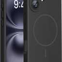 Miracase Compatible with iPhone 16 Case, [Soft Anti-Scratch Microfiber Lining], Compatible with MagSafe, Liquid Silicone Case Shockproof Drop Protection Phone Case for 16, Black