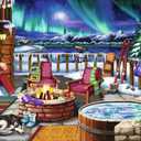 Ravensburger - Northern Lights - 500 Piece Large Format Jigsaw Puzzle - Stunning, Bold, Vivid Image of The Phenomenon - Warm Fireside Cabin - Premium Quality - Puzzles for Adults, Finished Puzzle Measures Approximately 20 X 14 Inches When Completed.