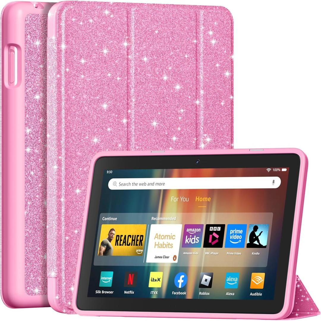 DJ&RPPQ Also for 8in Tabler Dual Angle Lightweight Trifold Stand,Bling Pink