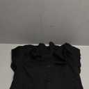 Women Fall V Neck Button Front Knit Mini Dress Elegant Long Sleeve Ribbed A-Line Short Dress. Size S