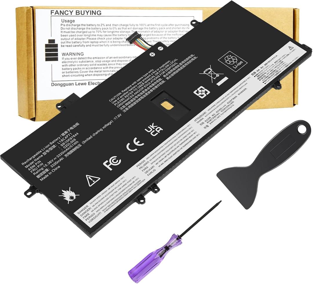 L18C4P71 L18L4P71 L18L4P71 L18M4P72 Laptop Battery Compatible with Lenovo ThinkPad X1 Yoga 4th Gen / X1 Carbon 7th Gen 2019 8th Gen 2020 Series SB10K97643 SB10K97642 SB10K97644 02DL005 02DL006 02DL004