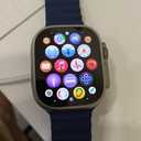 Apple Watch Ultra 2 [GPS + Cellular, 49mm] - Titanium Case with Blue Ocean Band, One Size- fits 130-200mm wrists 