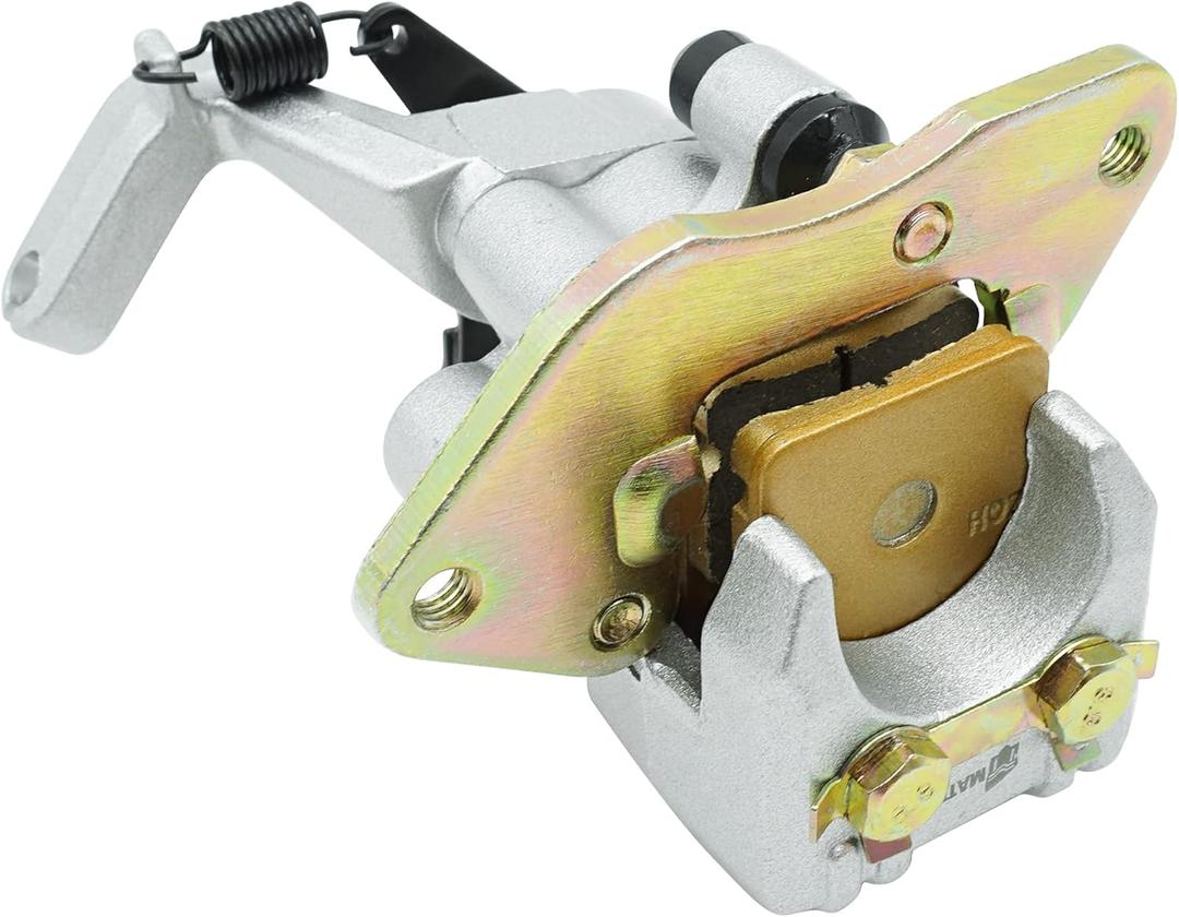 M MATI Rear Brake Caliper & Pads Assembly for Yamaha ATV Raptor 125 250 350 YFM125 250 350 with Parking Brake 5YT-2580W-10-00 5YT-2580W-00-00