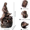 TERESA'S COLLECTIONS 21" Large Mermaid Water Fountains Outdoor with LED Light Auto Slient Pump, Water Features for Yards Patio Garden Balcony Porch, Mermaid Garden Gifts for Mom