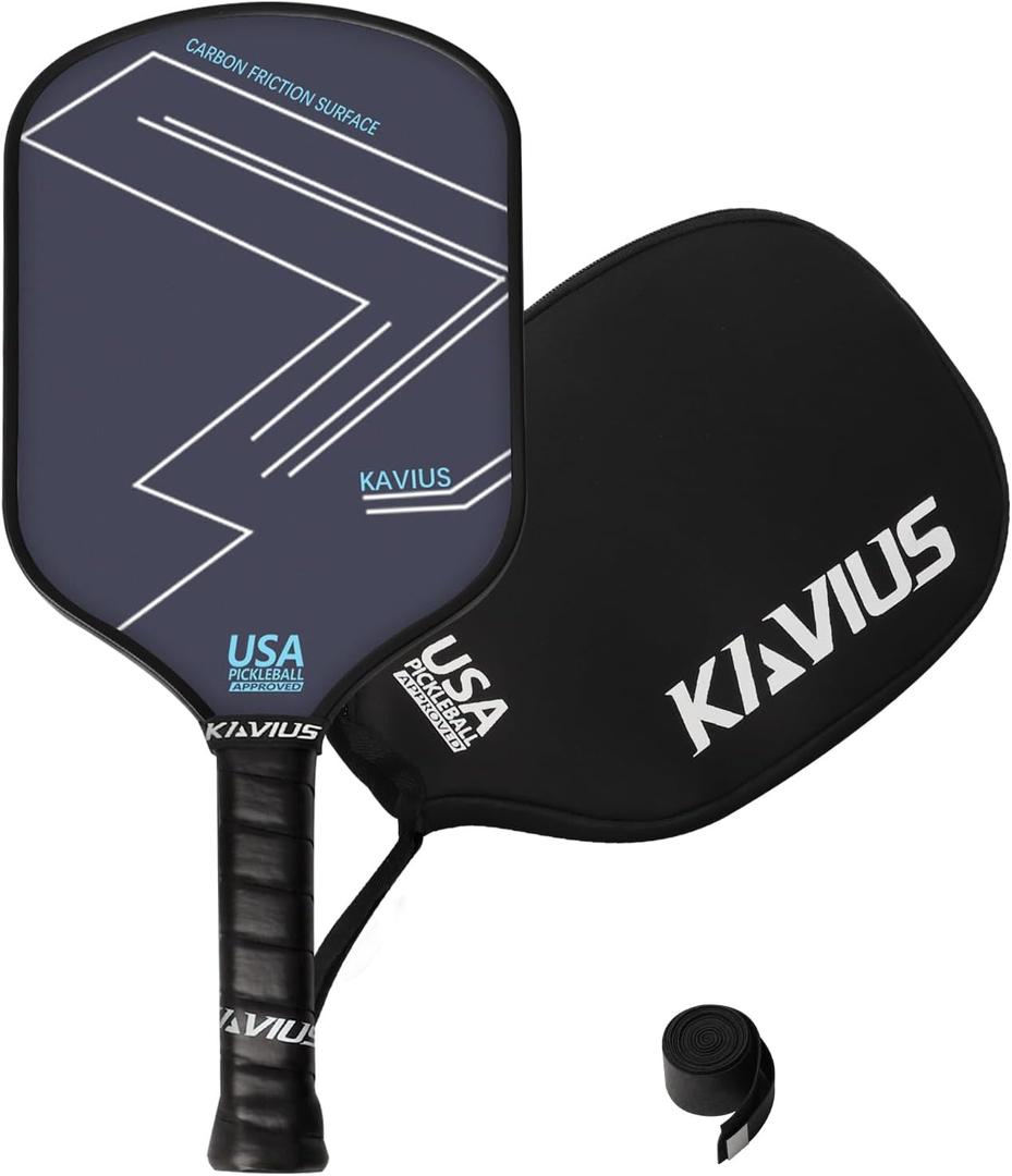 Carbon Pickleball Paddle 16mm Pickleball Paddle PP Honeycomb Core with Upgraded T700 Carbon Fiber for Spin Professional Pickleball Paddles USAPA Approved with Long Handle