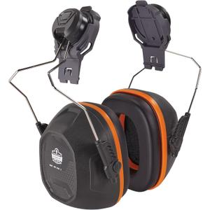 Ergodyne Skullerz 8880 Hard Hat Mounted Earmuffs, NRR26dB (One Size, Gray)
