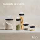 KIVY Airtight glass jars with transparent Glass Lid [2x 60oz] Glass airtight food storage containers - Pasta containers storage - Spaghetti container - Pasta containers for pantry flour Jar