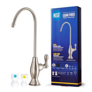 NSF Certification Lead-Free Water Filtration Reverse Osmosis Faucet (Brushed Nickel) Advanced RO Tap for Drinking, Kitchen Sink Cooking, Cleaning | Safe, Healthier
