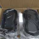 UMIEN 2 Pack Toilet Brush and Plunger Set 18-in - Updated 2025 No-Rust - Stainless Steel Design - Long Handles - with Freestanding Canister (Matte Black)