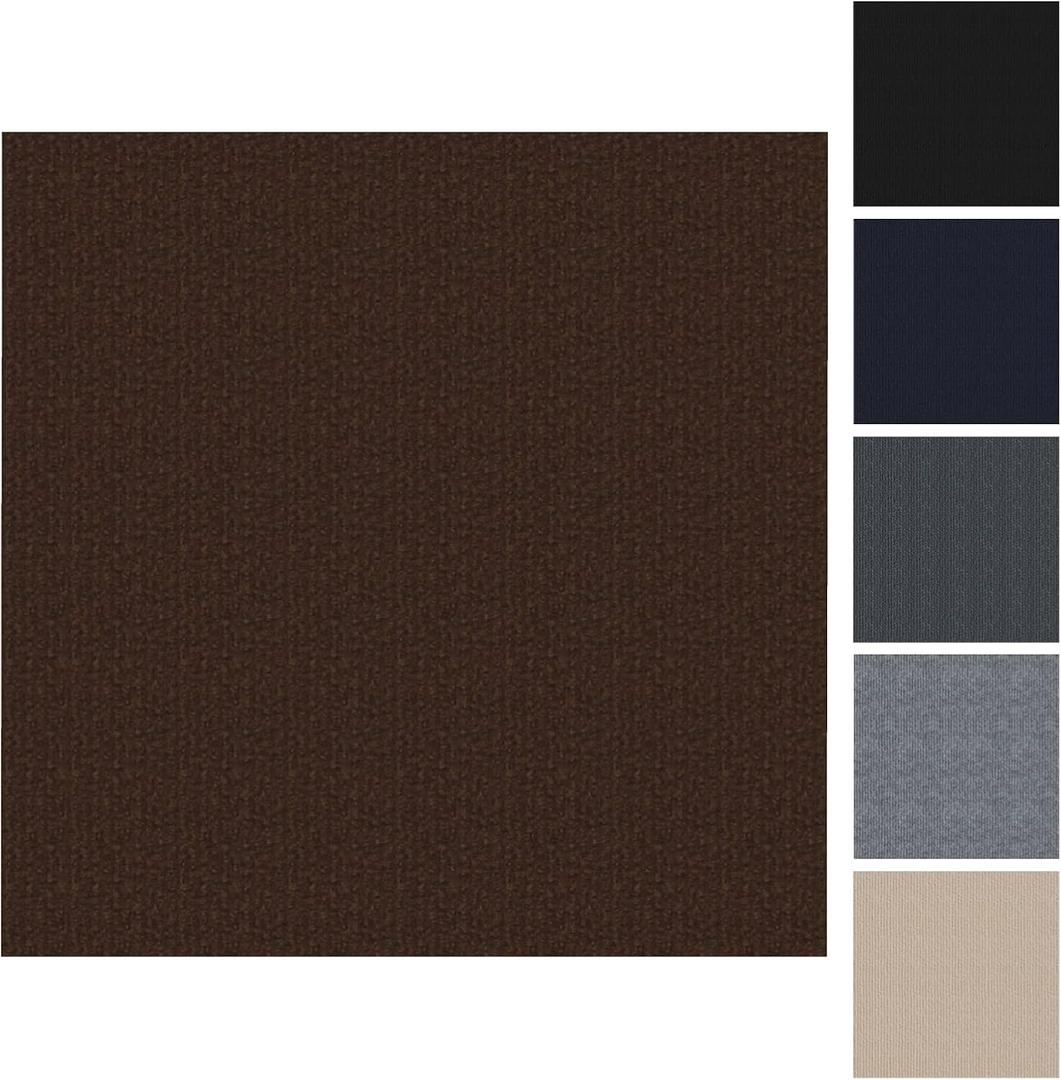CUCOS Carpet Tiles Peel and Stick, Squares Carpet Floor Tile 12 x 12, Soft Padded Carpet Tiles, Self Adhesive Carpet 30 Tiles Per box/30Sq Ft (Brown)