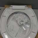 Toilet Seat Round Soft Close16.5'', Toilet Lid Slow Close Quiet No Slam, Easy Installation & ReleaseSafe PP Material Easy Clean, Comfortable Ergonomic Design, 2 Years Support, White Plastic