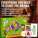 QUOKKA Charades & Guessing Game for Kids & Teens - 120 Hilarious Scenarios & Quirk Cards | Perfect for Family Game Night, Parties, Gifts & Reunions | Ages 8+ | Original Pack