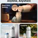 Bear Portable Bottle Warmer for Travel, Milk Warmer for Breastmilk Formula, 17oz Large Capacity Water Warmer with Precise Temp Control, Fast Heating&Long Battery for Travel Car Airplane