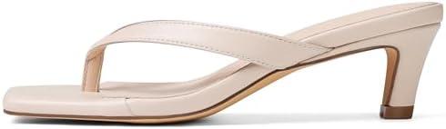 Uacllcau Kitten Heels Sandals for Women Square Open Toe Flip Flops Strappy Heels for Women Sandals Slides, Size 6