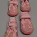 QUMY Dog Shoes for Large Dogs, Medium Dog Boots & Paw Protectors for Winter Snowy Day, Summer Hot Pavement, Water-Resistant in Rainy Weather, Outdoor Walking, Indoor Hardfloors Skid-Resistant Sole (Size 3: 2.0''x2.5''(W*L) (Pack of 4))