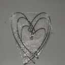 Pangda 4 Pieces Metal Heart Wall Art Decor Love Heart Wall Sign Ornaments for Bedroom Living Room Decoration(Black)
