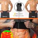 NonEcho Men Sauna Vest Hot Sweat Waist Trainer Corset Neoprene Tank Top Shapewear Slimming Shirt Workout Suit