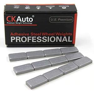 CKAuto 1oz, Grey, Adhesive Stick on Wheel Weights,EasyPeel Tape, 72 oz/Box, US Quality(72pcs)