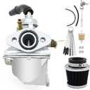 Carburetor Tune Up Kit for Honda NC50 Express 1977-1981 Moped, ED-1CB71 Rebuild Kit with Air Filter & Fuel Line, Carb Repair Kit