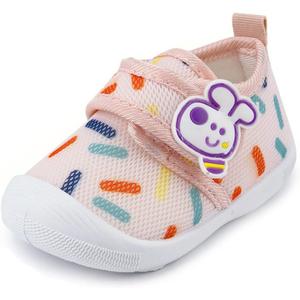 WILLFUN Toddler Squeaky Shoes Baby Boy Girl First-Walking Sneakers Infant Soft Sole Little Kid Trainers for 0-3-Year-old First Walkers