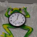 Frog Outdoor Clock with Thermometer & Humidity, Outdoor Wall Clock Silent Non-Ticking Outside Clocks for Patio, Garden, Home Decor