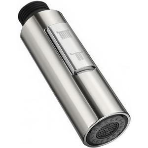 G1/2 Replacement Pull-Out Spray Head | Chrome Polished Faucet Nozzle | ABS Plastic | 2 Modes | Anti-Scratch Finish (Brushed Nickel)