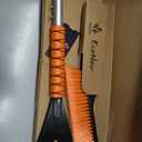 EcoNour 27" Aluminum Ice Scrapers for Car Windshield | Car Snow Scraper Window and Snow Brush with Ergonomic Foam Grip Winter Accessories (Orange)