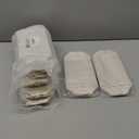 Kigeli 14 Pcs Aesthetic Makeup Bags PU Leather Cosmetic Pouches Waterproof Plain Toiletry Bags Makeup Pouches Bulk for Women Party Gift Travel Storage Organizer (Ivory White)