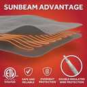 Sunbeam Electric Royal Luxe Microplush Heated Blanket, 12 Heat Settings, 12-Hour Selectable Auto Shut-Off, Fast Heating, Warm and Cozy, Cabernet Color, Full, 84" x 72"