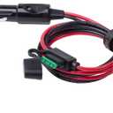 Heavy Duty 12AWG Male to Male Cigarette Plug Cigarette Lighter Adapter Charger Cord With LED Lights 6ft (6FT)