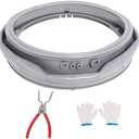 MDS47123619 Door Gasket Compatibile with LG Front-Load Washing Machines WM3270CW WM3270CW/00 WM3500CW/00 WM3670HVA/01 WM3700HVA/00, Door Boot Seal with 383EER4001A Washer Spring Expansion Removal Tool