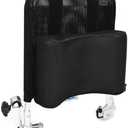 Wheelchair Headrest Backrest,Headrest Neck Support Comfortable Seat Back Cushion U Type Pillow Adjustable Angle Low Repulsion Breathable Universal Wheelchair Accessories Toilet Chair(Black), 1 Count