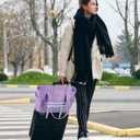 TOPDesign Puffy Tote Bag for Women with Cup Holder & Laptop Compartment & Cosmetic Bag & Trolley Sleeve for Work, Travel