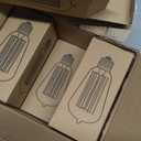 ST64 Incandescent Light Bulbs 110V 40W Edison Bulbs 6 Pack,Amber Vintage 240LM,E26 Base 2200K Dimmable Decorative Antique Wire Wound Incandescent Bulb for Chandelier Pendant Lamps (Coiled Filament 40w)