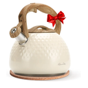 Tea Kettle, Tea Pot for Stovetop, 2.8L Whistling Kettle with 5-Layers bottom, Food Grade Stainless Steel Kettles with Hot-Resistant Handle Gas Electric Applicable