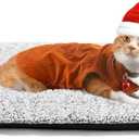 Self Warming Cat Bed Self Heating Cat Dog Mat 29.1 x 18.9 inch Extra Warm Thermal Pet Pad for Indoor Outdoor Pets with Removable Cover Non-Slip Bottom Washable (A-Light Gray)