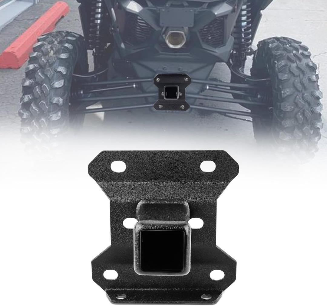 Maverick X3 Hitch Compatible with 2017-2021 Can Am Maverick Turbo/Max Turbo/X DS/X RS Turbo, Heavy-Duty UTV Rear Hitch Receiver Hitch Plate Standard 2inch Attachments