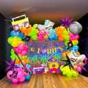 80S Music Theme Balloon Garland arch kit 160pcs with guitar disco ball musical note mylar balloon for back to 80s 90s disco Birthday party graduation prom 2025 grad decorations