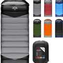 Sleeping Bags for Adults Kids Cold Weather & Warm, Backpacking Camping 0 Degree Winter Sleeping Bag for Girls Boys, Big and Tall, Lightweight Compact 3-4 Season Outdoor Indoor (30-50F-6lbs-Black/Gray)