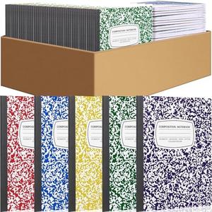 Fainne 60 Pack B5 Composition Notebooks Bulk 7.5 x 9.75'' College Ruled Composition Notebooks 50 Sheets (100 pages) Marble Covers Notebook for School Classroom Office Supplies(Multicolor)