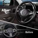 Carbon Fiber Steering Wheel Cover, Thin Steering Wheel Cover Protector Universal Car Steering Wheel Accessories, Matte Black