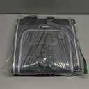 Dog Bike Basket, Expandable Soft-Sided Pet Carrier Backpack with 4 Open Doors, 4 Mesh Windows for Small Dog Cat Puppies-Grey (Grey-Fits 6-15 Lbs)