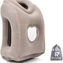 Kimiandy Upgraded Inflatable Travel Air Pillow for Sleeping to Avoid Neck and Shoulder Pain,21" H*12.6" W (Dark Grey, 21 x 12.6 x 12.6 inches)