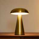 Portable LED Desk Lamp, 5000mAh Rechargeable Battery, 3-Color Touch Control, Cordless Table Lamp with Stepless Dimming, Modern Bedside Lamp for Bedroom, Living Room, and Dining Room (1-Pack Gold)