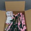 Pink Rose Bouquet Building Set for Girls & Boys - 12 Pack Botanical Collection Gift for Easter Basket Artificial Flowers Botanical Collection Centerpiece Retro Decor