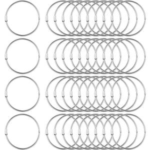 40 Pack 3 Inch Loose Leaf Binder Rings Metal Book Rings Extra Large Bulk Steel Office Book Keychain Key Metal Rings for Home Office Index Cards Receipts Photos Files Paper Rings