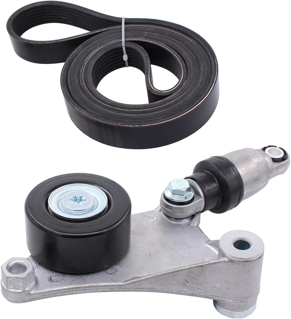 ApplianPar Drive Belt Tensioner Pulley and Serpentine Belt Component Kit for Toyota Camry Solara RAV4 Highlander Scion tC 2.4L